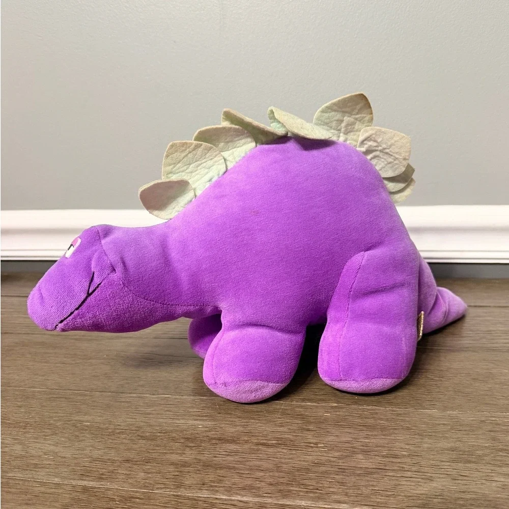 Vintage 1987 Applause Purple Stegosaurus Dinosaur‎ Plush Sleepy Eyes 12